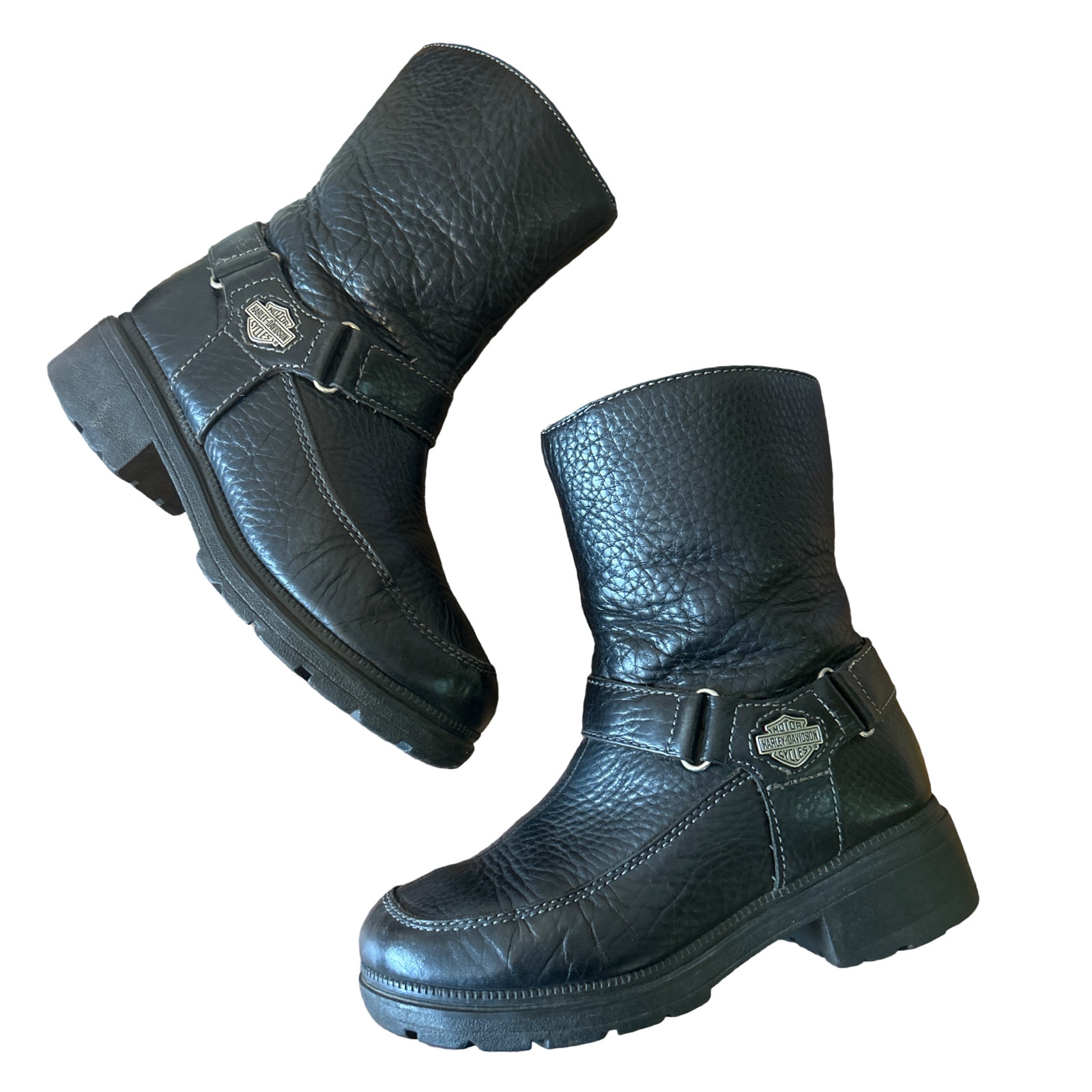 Harley-Davidson Leather Riding Boots - Women’s 6.5 - Y2k Era